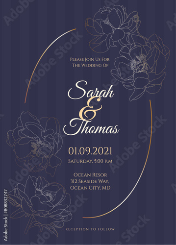 Luxury wedding invitation