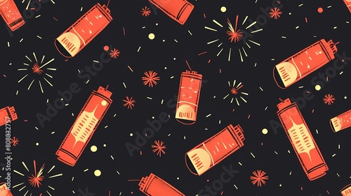 Firecracker pattern igniting a festive vibe