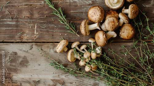 mushrooms in a wooden bowl