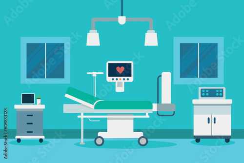 medical ward with equipment for diagnosing diseases of illnesses