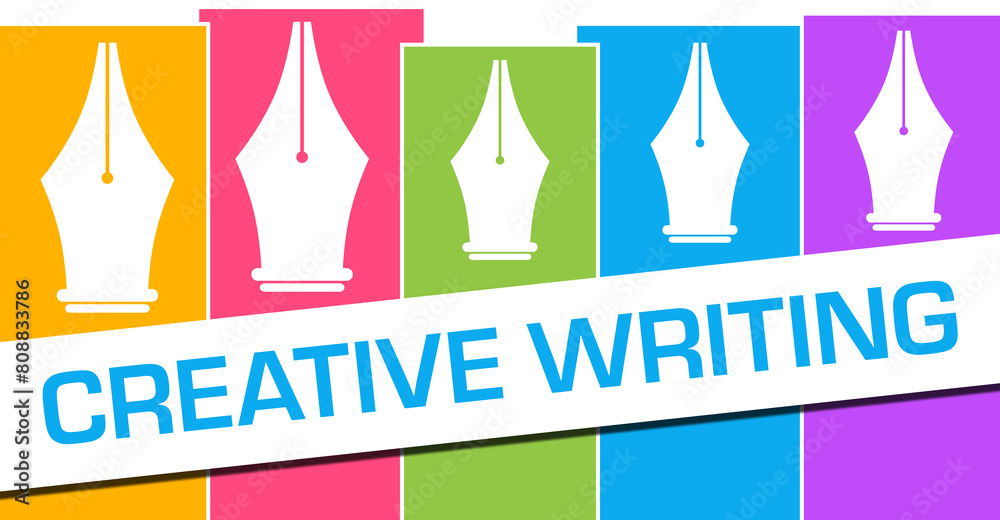Creative Writing Colorful Vertical Boxes Bulbs Creative Writing Colorful Vertical Boxes Bulbs