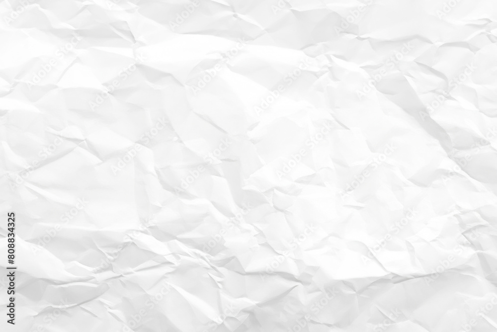 Top-View Shot of White Crumpled Paper Texture Background Top-View Shot of White Crumpled Paper Texture Background
