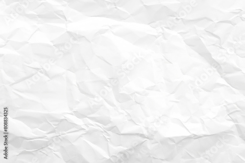 Top-View Shot of White Crumpled Paper Texture Background