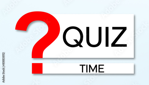 Quiz time concept. Question mark design with quiz time. 
