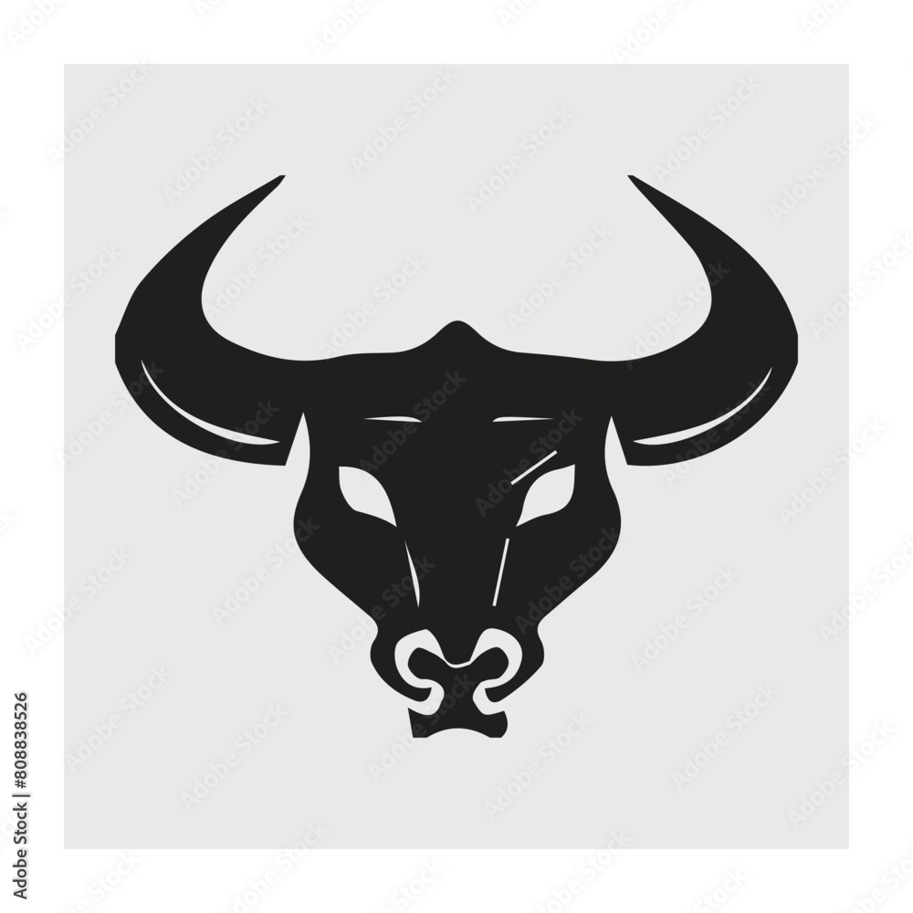 Strong bull icon isolated on white background. Strong bull icon isolated on white background.