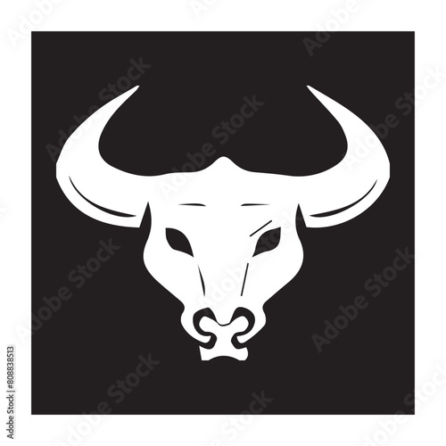 Strong bull icon isolated on white background.