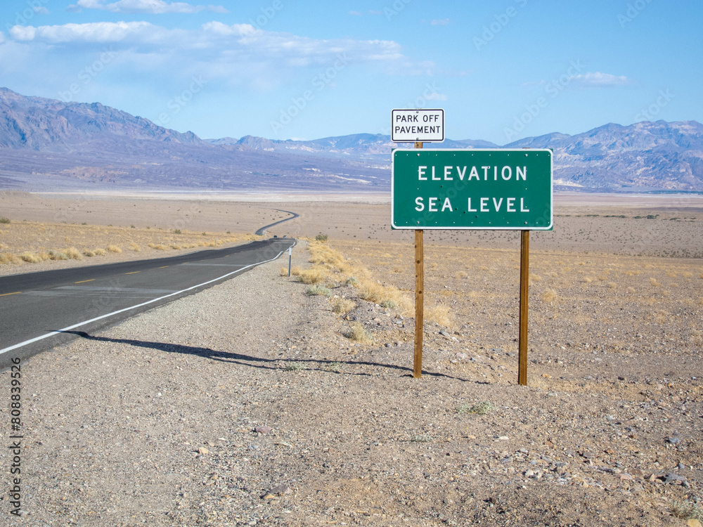 Sea Level sign, Death Valley California