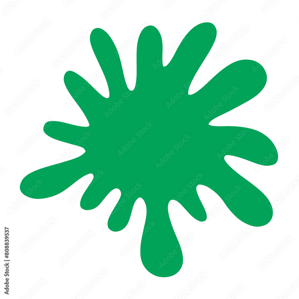 green paint blot 