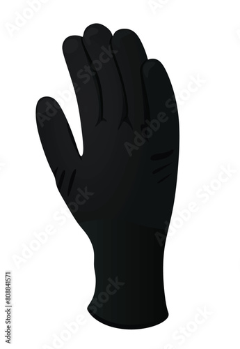 Black  protective gloves. vector illustration