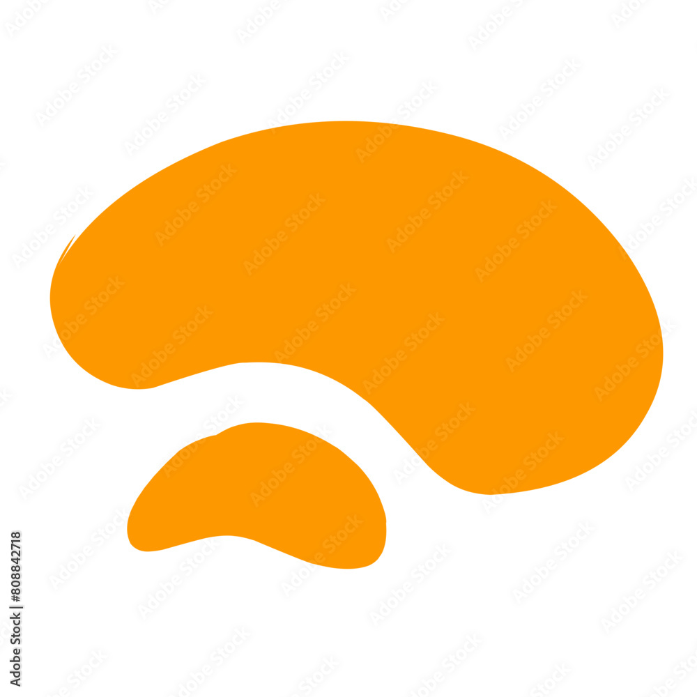 abstract blob of orange liquid abstract blob of orange liquid