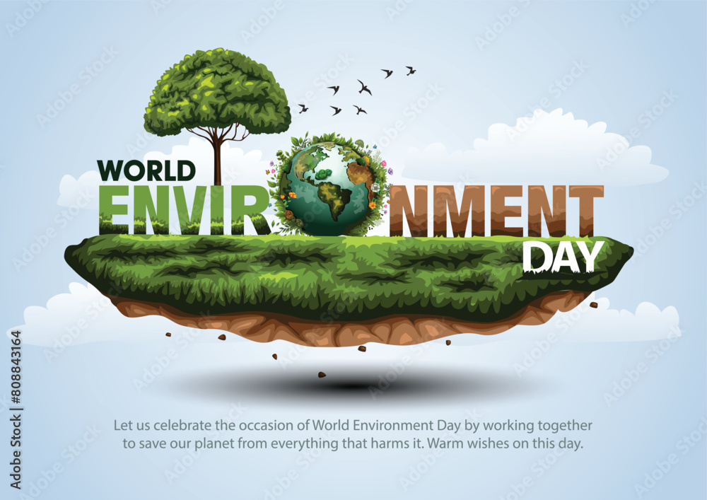 Obraz na plátně world environment day poster