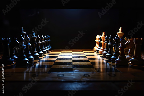 Chessboard Dualism: Brightly Lit and Shadowed Sides in High Contrast 