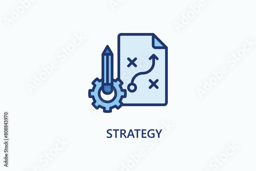 Strategy Vector Icon Or Logo Illustration