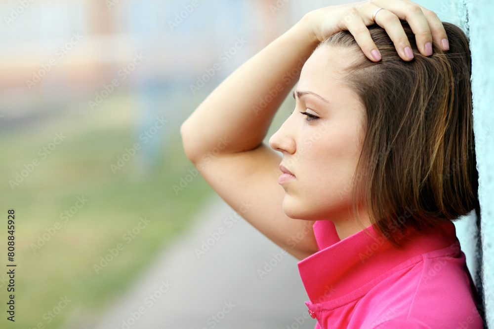 Beautiful young woman. Outdoor portrait Beautiful young woman. Outdoor portrait