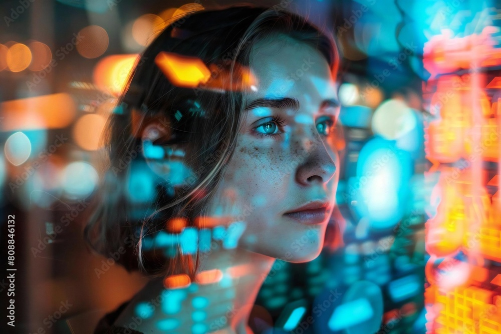 The Future of Technology: A Young Caucasian Woman's Perspective on Data Transformation and AI in a Digital World The Future of Technology: A Young Caucasian Woman's Perspective on Data Transformation and AI in a Digital World