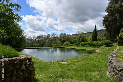 Pond, Monastery of Yuste, Extremadura photo