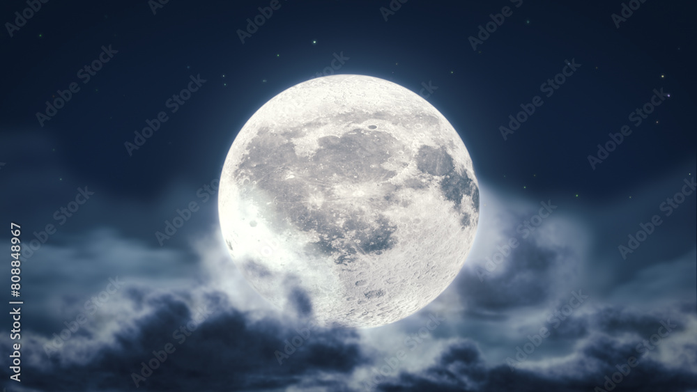 full moon over sky 