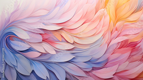 pastel colors feathers pattern abstract graphic poster background