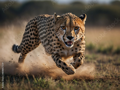  A quick cheetah hunt, generated by AI..  © Saikat