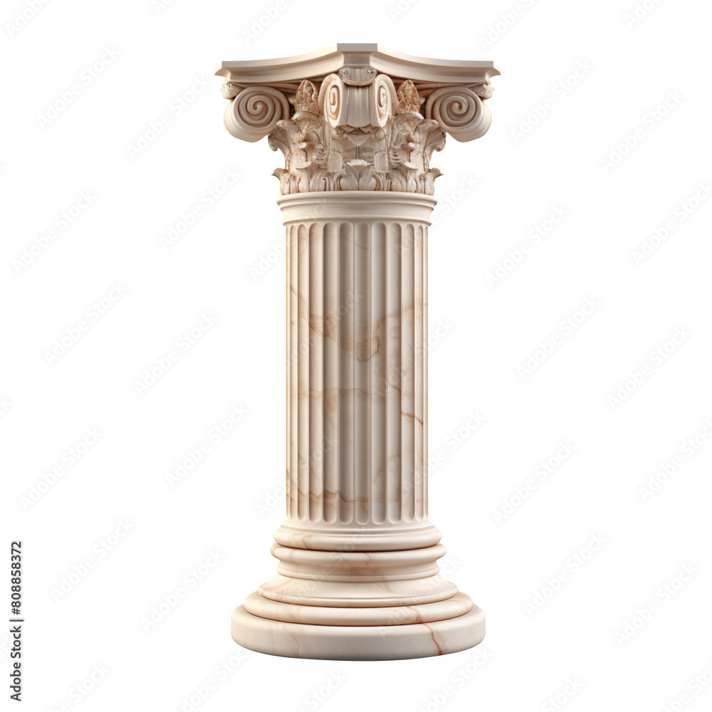 Greek column isolated on transparent background Greek column isolated on transparent background
