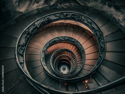 spiral staircase in the church