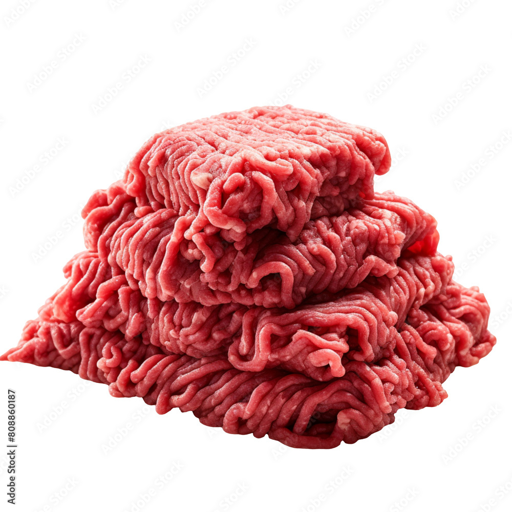 Ground meat isolated on transparent background Ground meat isolated on transparent background