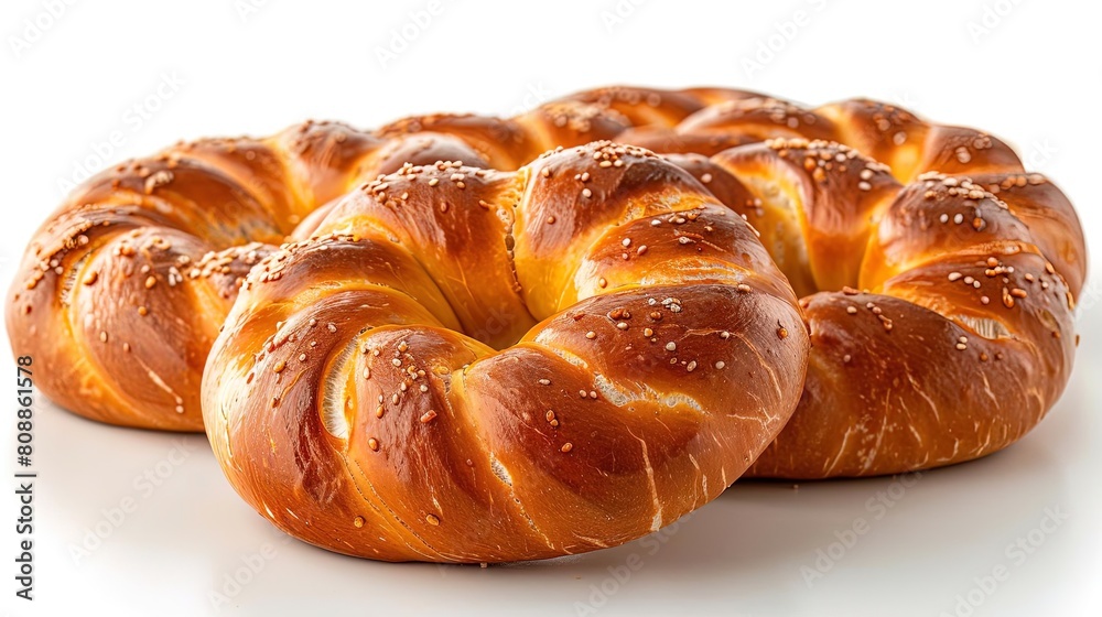 Image of a variety of breads including a pretzel, a bagel, and a Kaiser roll. Image of a variety of breads including a pretzel, a bagel, and a Kaiser roll.
