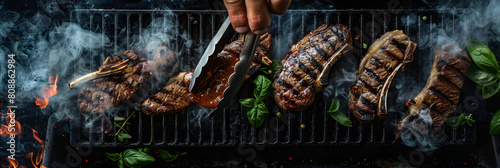 barbecue steaks and meats