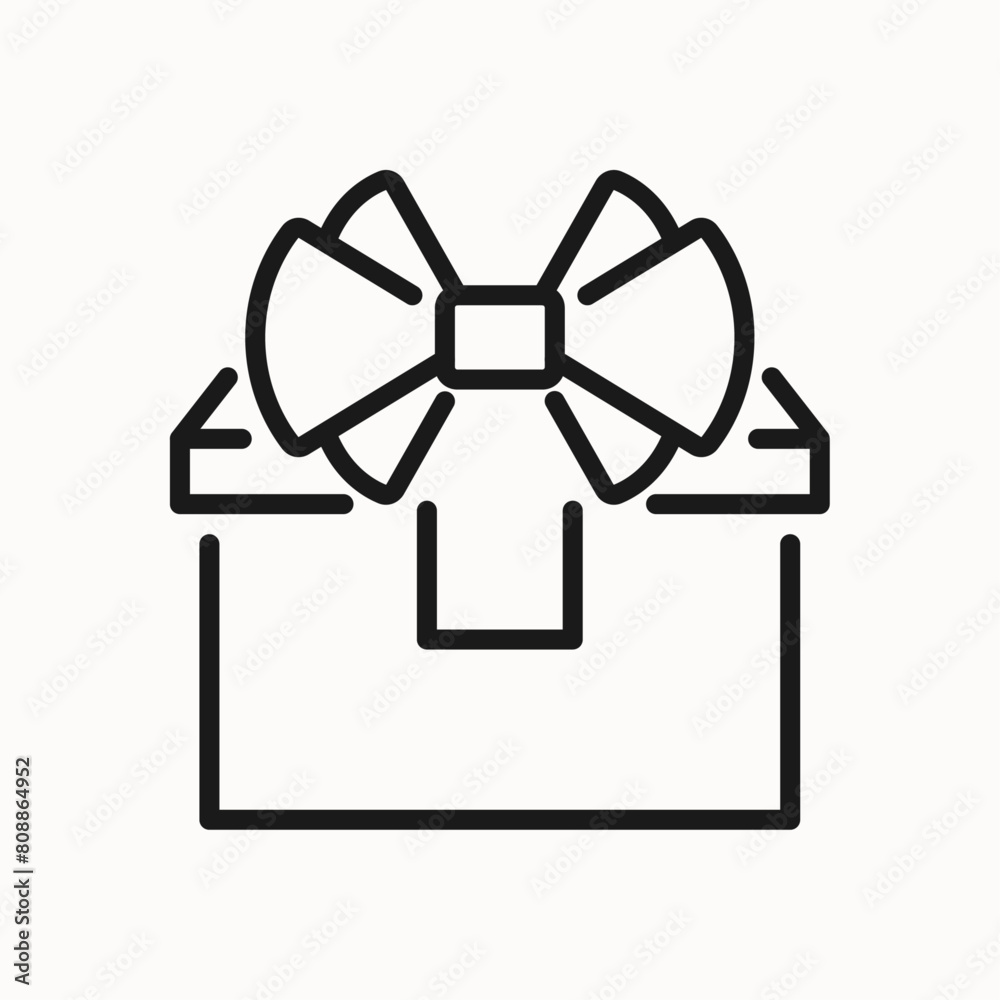 Girt box line icon. Delivery box, package sign, symbol. Isolated on a white background. Pixel perfect. Editable stroke. 64x64. Girt box line icon. Delivery box, package sign, symbol. Isolated on a white background. Pixel perfect. Editable stroke. 64x64.