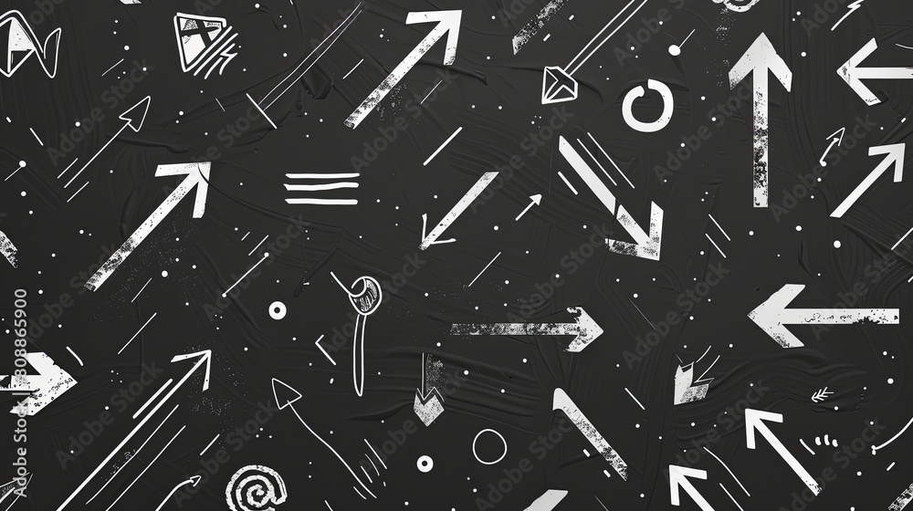 Doodle Delight Creative School Icons on Chalkboard Pattern Doodle Delight Creative School Icons on Chalkboard Pattern