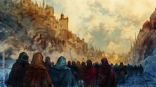 Ethan Van Sciver's Pilgrims: March to Medieval Rome in Fog photo