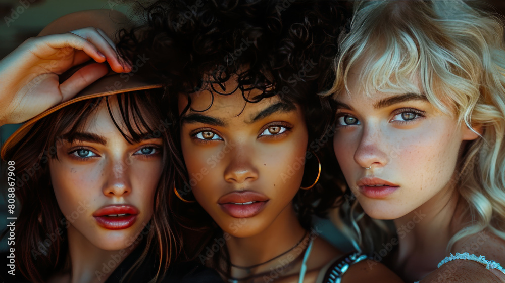Obraz premium Inclusive Beauty: Empowering Women of Diverse Backgrounds