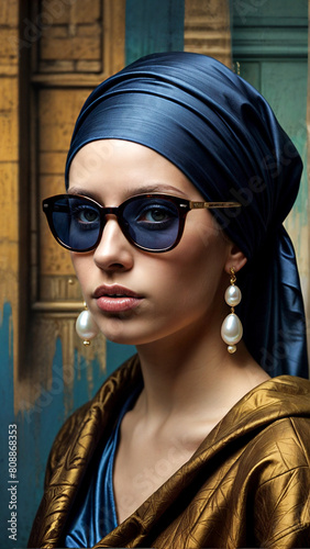 Modern Pearl: A Digital Fusion of Timeless Beauty and Urban Edge