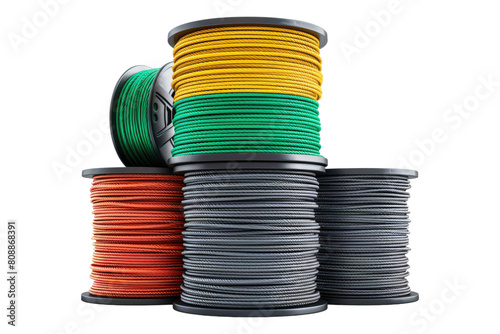 cable roll pack isolated on transparent background photo