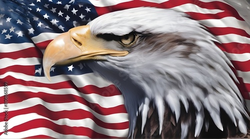 american flag and eagle. generated.ai  © ARSHAD