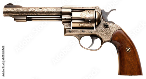 PNG Five shot 38 caliber handgun revolver weapon.  photo