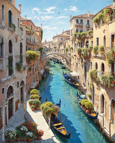 Classic Venice city view photo