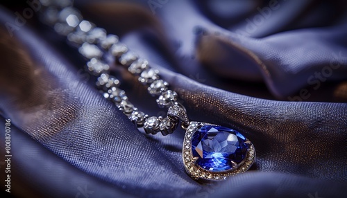 Elegant Sapphire Necklace on Velvet