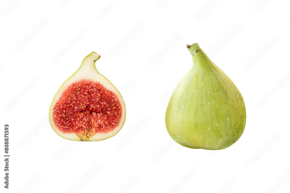 Fig isolated on white Background. Food background. Fig isolated on white Background. Food background.