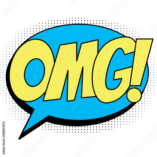 Comic text speech bubble
