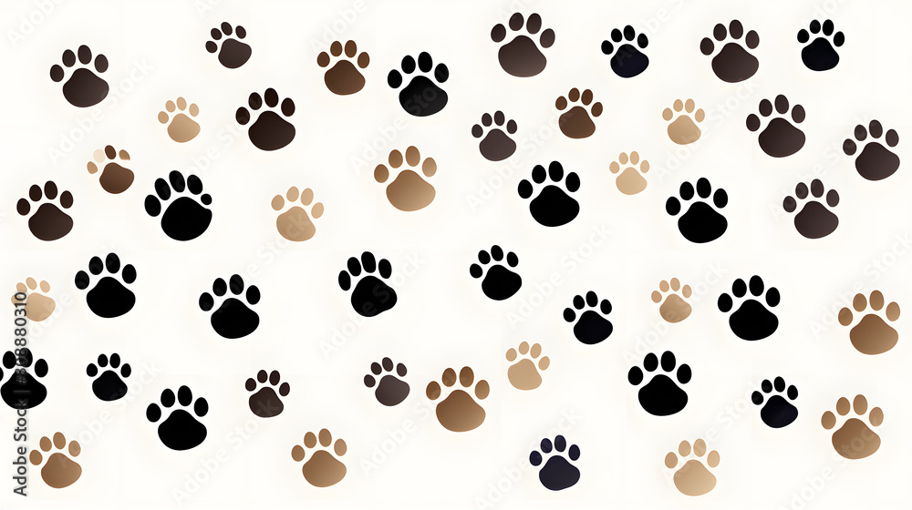 dog paws print pattern abstract graphic poster background
