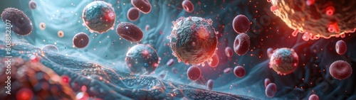 Hyper-detailed visualization of blood cells with realistic 3D rendering