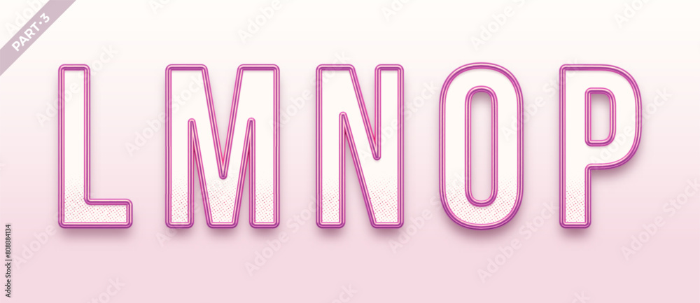 Realistic pink metal font. Pink gold ouline font. Metallic 3d typeface. English alphabet. Vector illustration. Realistic pink metal font. Pink gold ouline font. Metallic 3d typeface. English alphabet. Vector illustration.