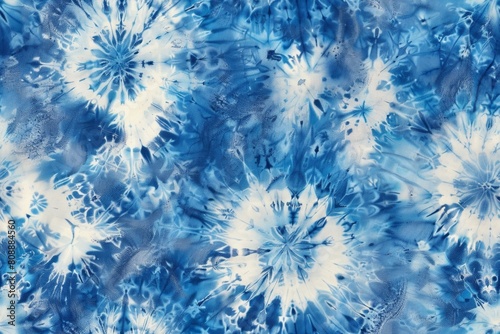 Seamless pattern blue and white