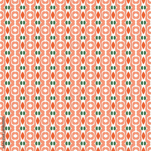 Seamless pattern, mosaic ornament, ethnic style. Design for prints on fabrics, textile, covers, paper, wallpaper, interior, patchwork, wrapping. Ancient Geometric background in repeat.