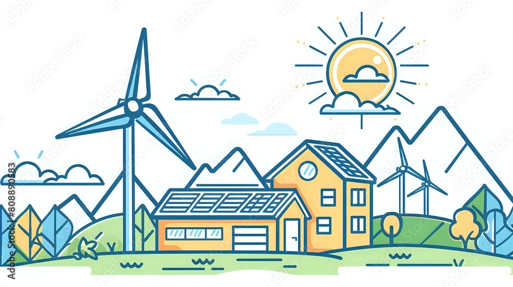 Sustainability Showcase: Solar Panels, Wind Turbines Powering Facility with Renewable Energy
