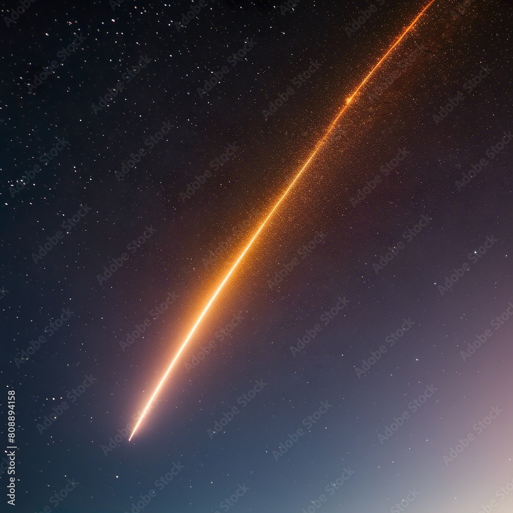 A meteor in the sky