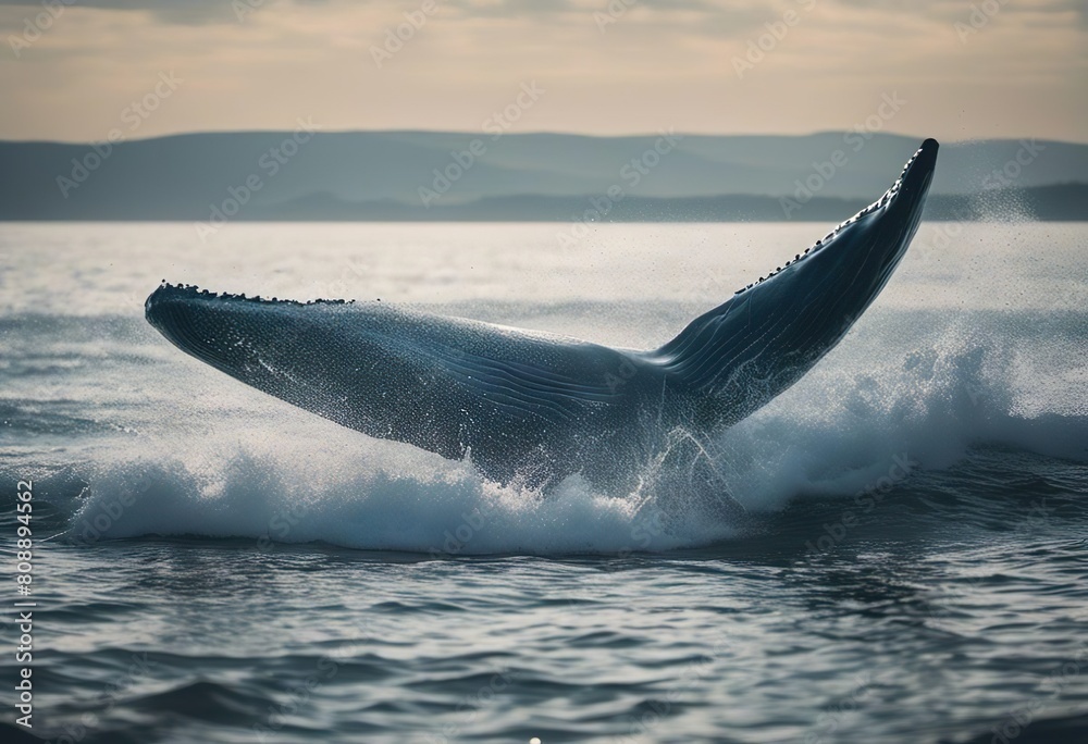 Fototapeta premium Blue whale in the sea