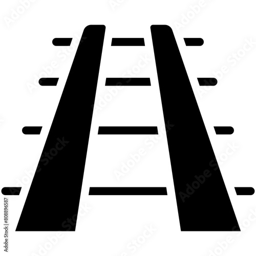 rail solid icon