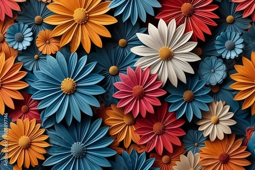 seamless background with flowers